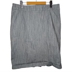 Coldwater Creek Cotton Black White Pencil Skirt w/ Stretch 16 Woman's Workwear